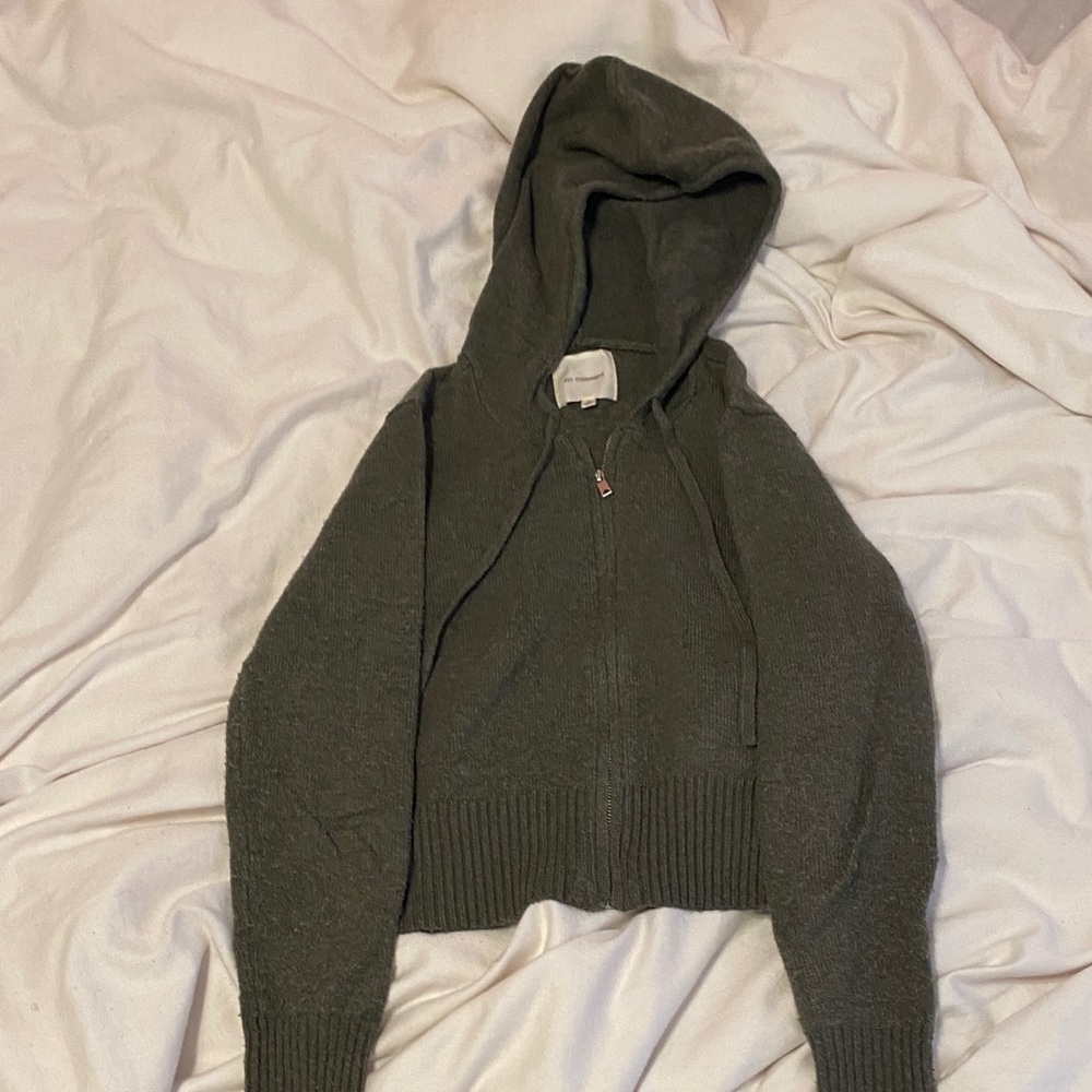 Women's Olive Zip-Up Hoodie